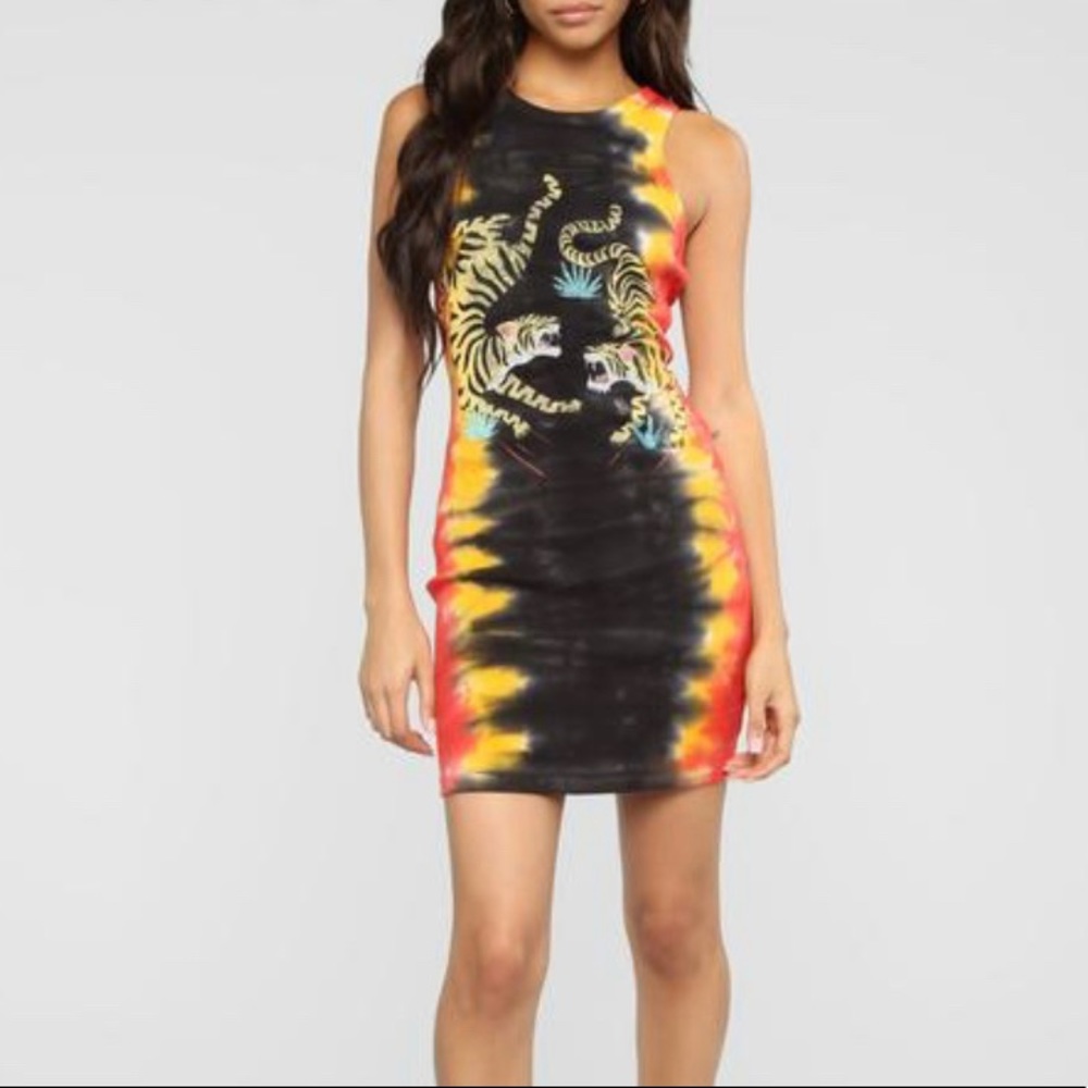 Fashion Nova Tie Dye Mini Dress